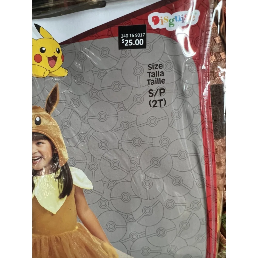 Girl's Pokemon Eevee Tutu Toddler Dress Costume Toddler 2T NEW